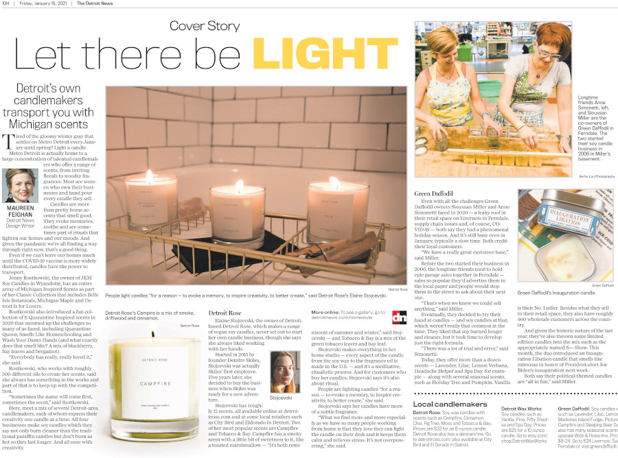 Let there be LIGHT, Detroit News, April 2020.